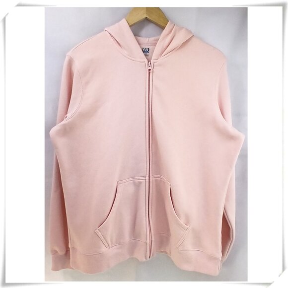 Sjb Active Light Baby Pink Pastel Kangaroo Pockets Sweatshirt Hoodie EUC - Picture 1 of 7